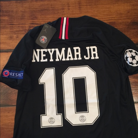 Neymar PSG Jordan Jersey Black Third Kit - Picture 2 of 2